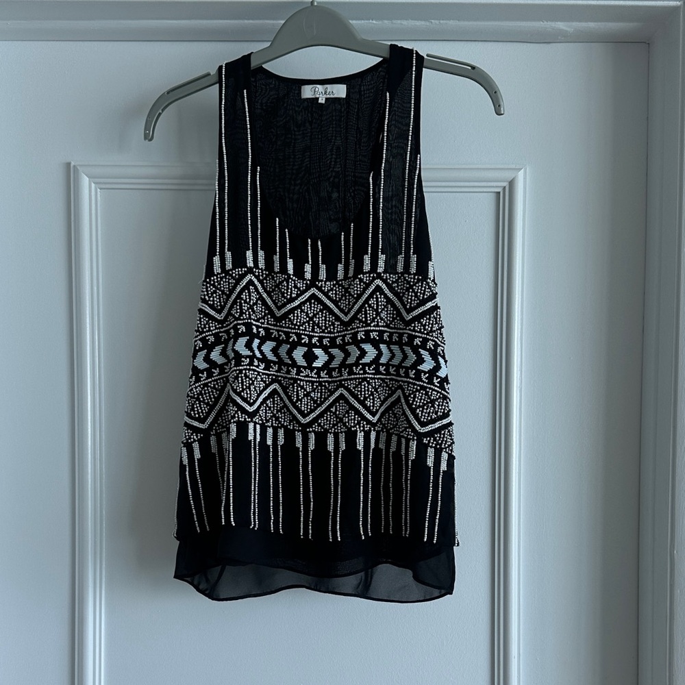 Parker Monochrome Patterned Top